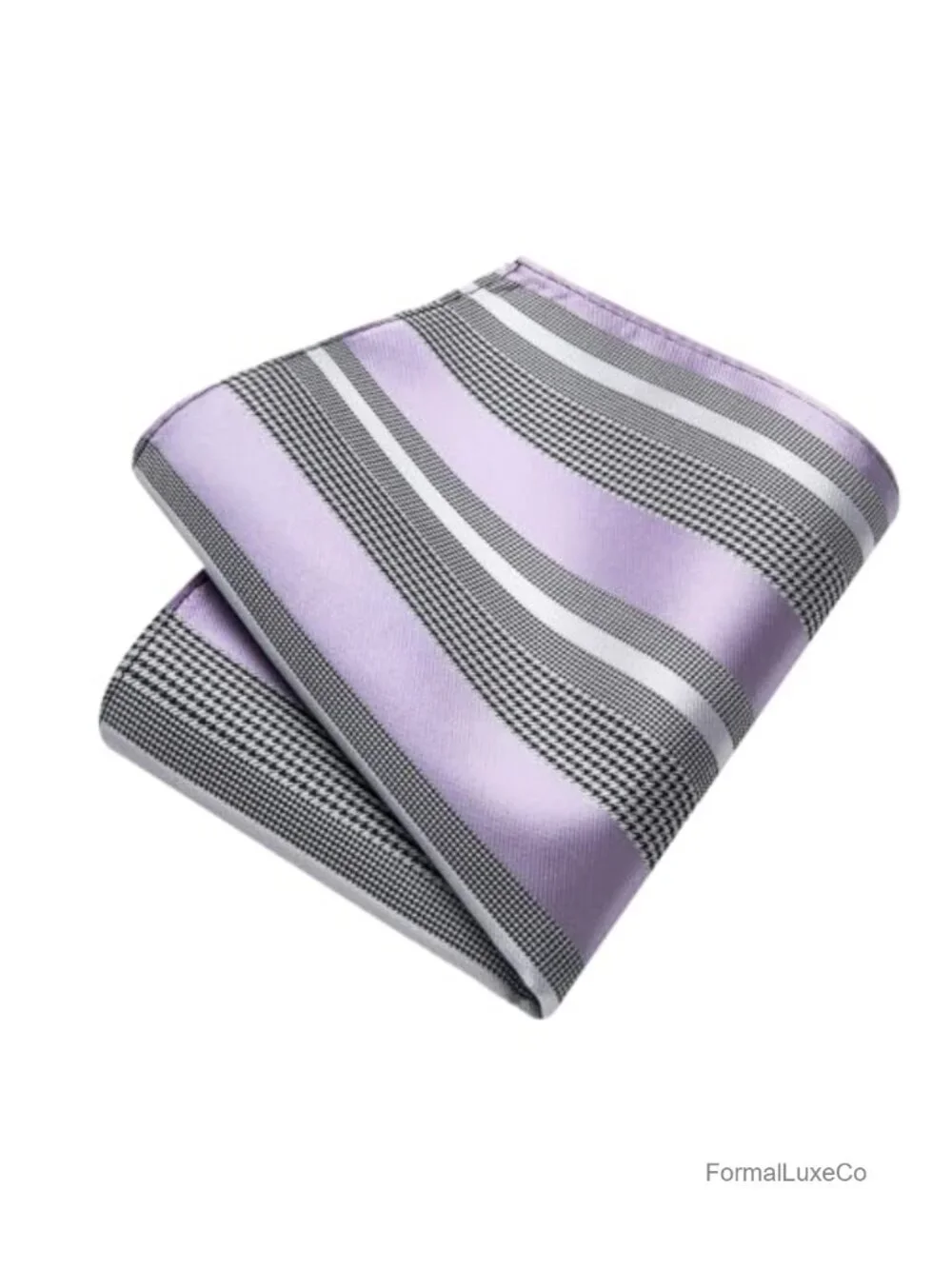 Silk Blend Tie and Pocket Square Set with Gift Box, Formal Accessories for Men